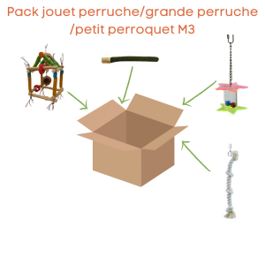 Pack jouet perruche/grande perruche/petit perroquet M3