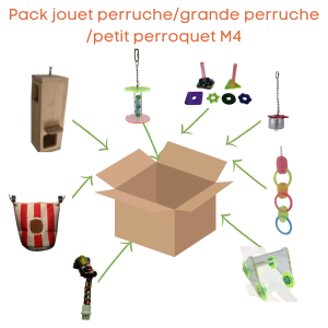 Pack jouet perruche/grande perruche/petit perroquet M4